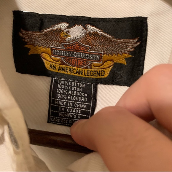 Harley Davidson Women’s Snap Button Embroidered Logo Shirt - Picture 3 of 3